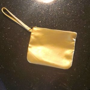 Gold wristlet clutch